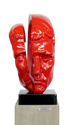 Fiberglas-Figur - Gespaltene Persönlichkeit / Jekyll und Hyde Kunst & Ambiente - Bronzefiguren / Skulpturen Manufaktur Autres espaces Synthétique Marron Sculptures