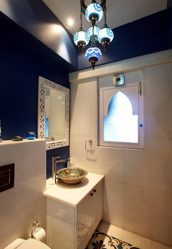 Powder toilet homify Eclectic style bathroom