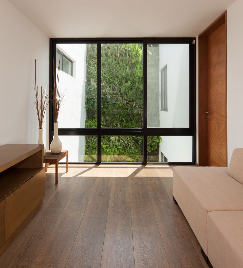 Casa Ming, LGZ Taller de arquitectura LGZ Taller de arquitectura Modern living room Engineered Wood Transparent