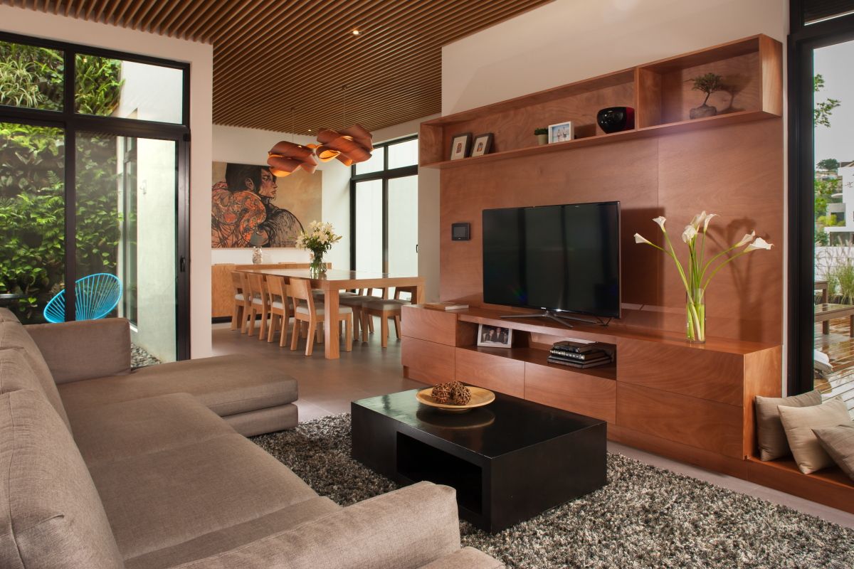 Casa Ming, LGZ Taller de arquitectura LGZ Taller de arquitectura Modern living room Wood Wood effect