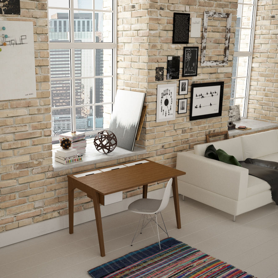 Le bureau SCRIBA, Osmose le bois Osmose le bois Modern style study/office Solid Wood Multicolored Desks