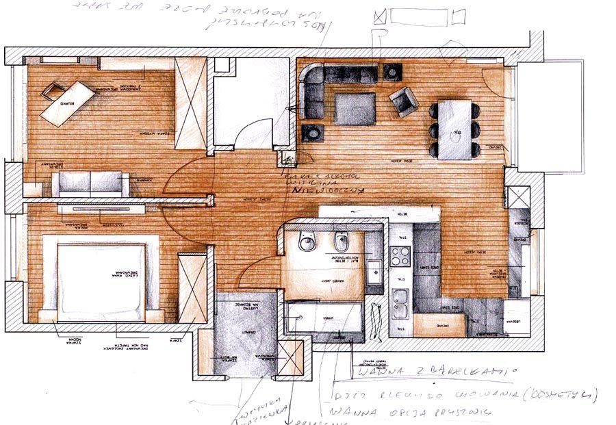 apartament na w warszawie na bluszczanskiej, PIKSTUDIO PIKSTUDIO Nowoczesne domy