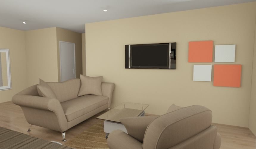 T2 60m², Agence 3Dimensions Agence 3Dimensions Modern living room