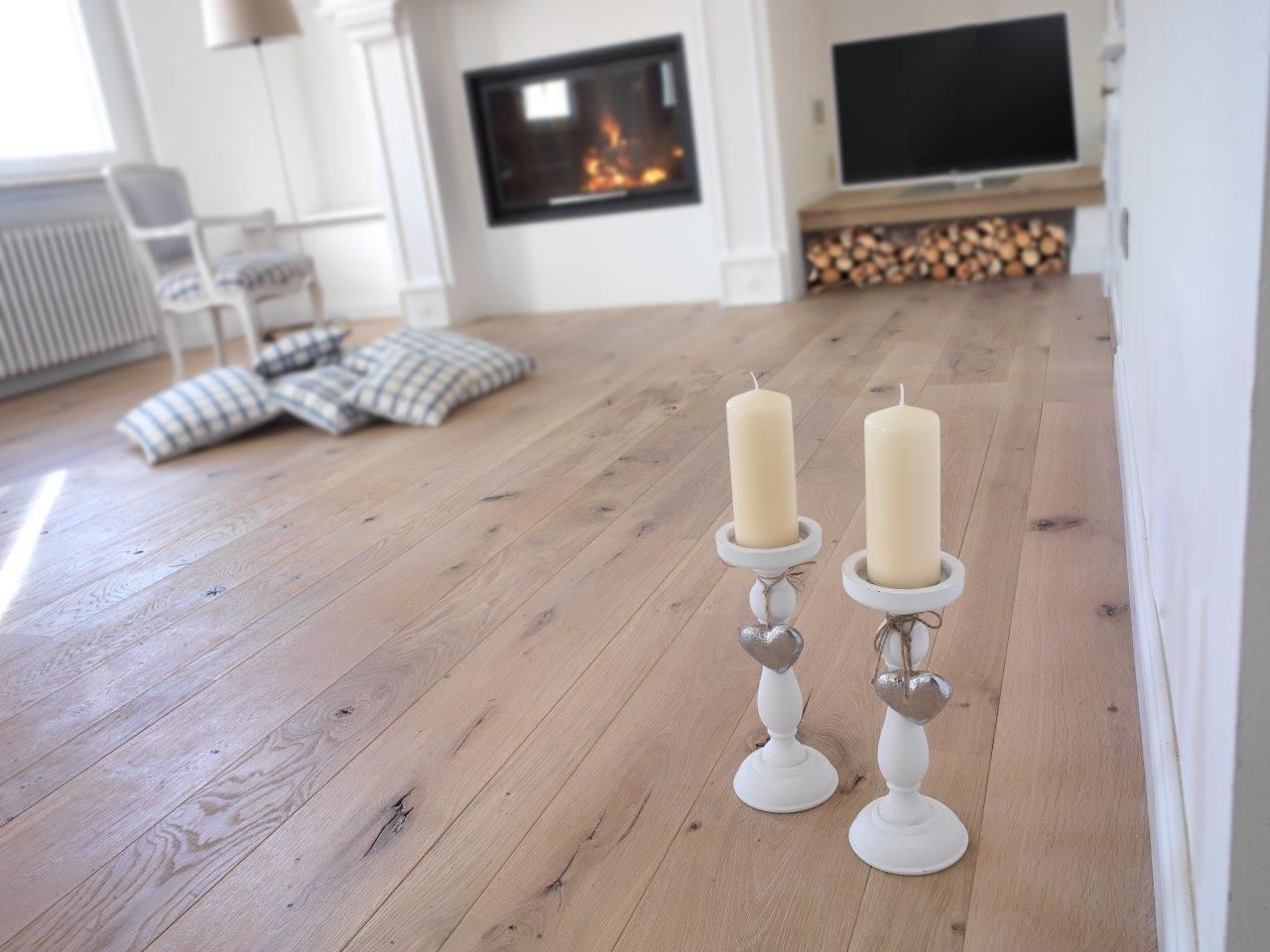 ​GIʎNT® European Oak Natura Whitened Ciambella Legnami Srl Tường & sàn phong cách kinh điển Gỗ Wood effect