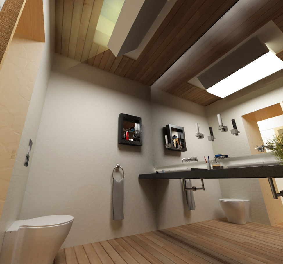 Casa N+V, GAUDIprojectos GAUDIprojectos Minimalist bathroom