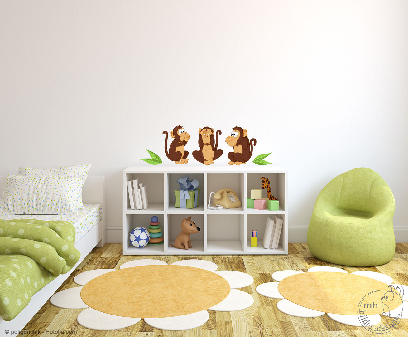Wandtattoos - Dschungel im Kinderzimmer, MHBilder-Design MHBilder-Design Nursery/kid’s room مصنوعی Brown Accessories & decoration