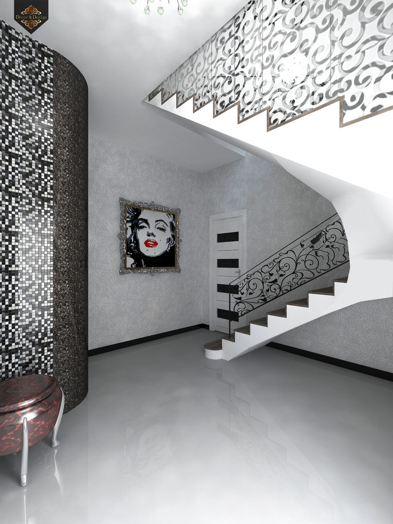 ар деко и поп-арт, Decor&Design Decor&Design 隨意取材風玄關、階梯與走廊