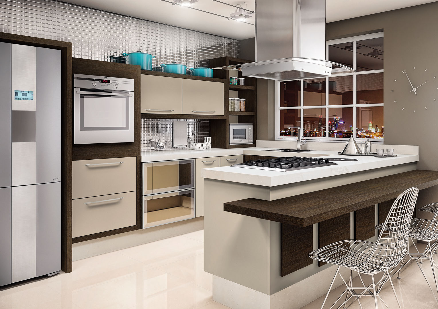 Cozinha, Fabrik Ambientes Planejados Fabrik Ambientes Planejados Classic style kitchen Cabinets & shelves