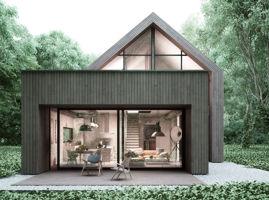 Projekty domów - House x06, Majchrzak Pracownia Projektowa Majchrzak Pracownia Projektowa Moderne huizen