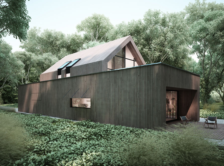 Projekty domów - House x06, Majchrzak Pracownia Projektowa Majchrzak Pracownia Projektowa Дома в стиле модерн