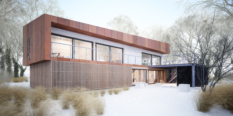 Projekty domów - House x07, Majchrzak Pracownia Projektowa Majchrzak Pracownia Projektowa Casas de estilo moderno
