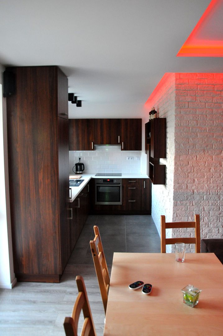 Mieszkanie 55m2 Osiedle pod Wierzbami w Dąbrowie Górniczej, Ale design Grzegorz Grzywacz Ale design Grzegorz Grzywacz Modern Kitchen