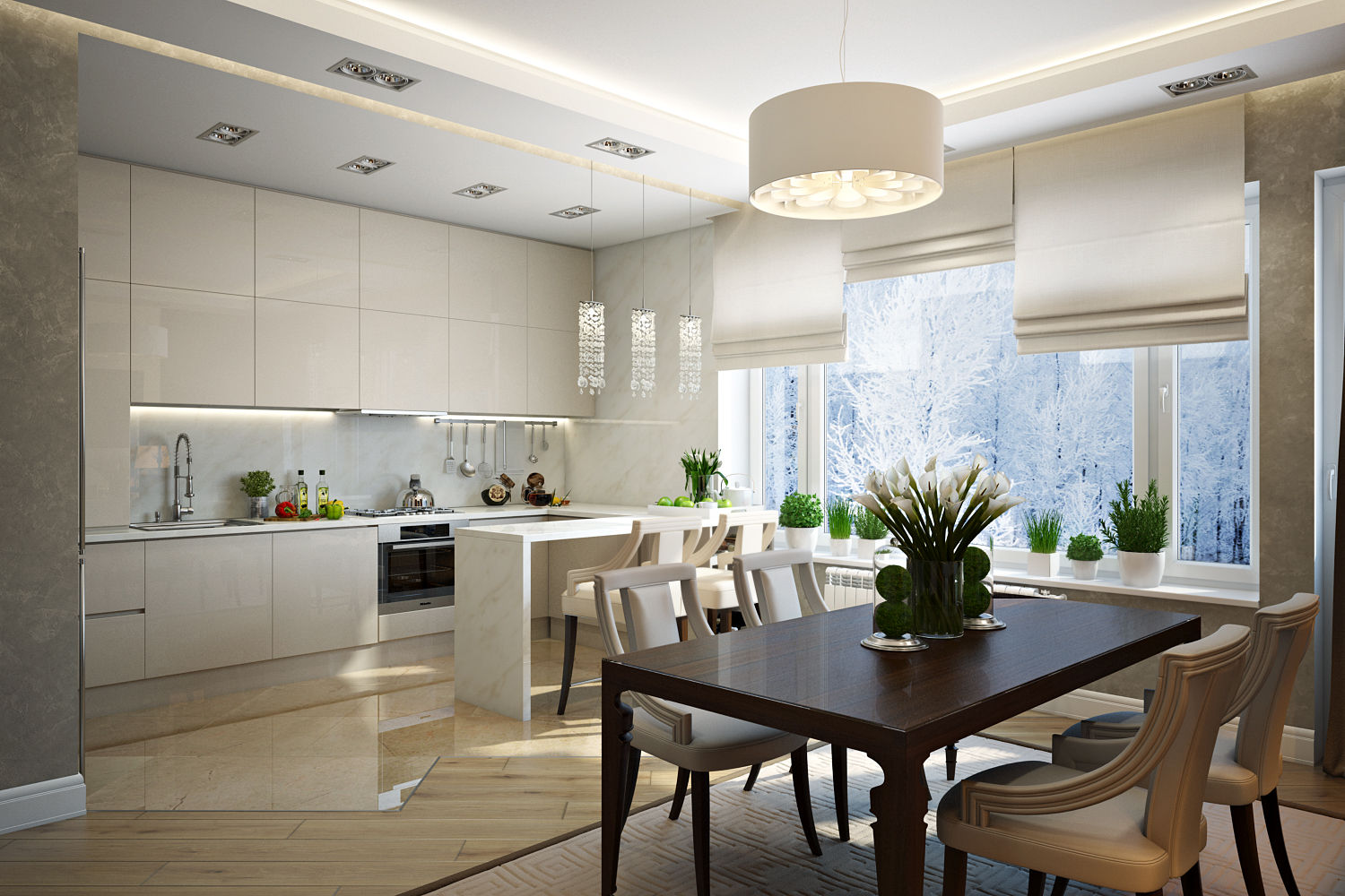 Таунхаус в г.Краснодар, Design Studio Details Design Studio Details Nhà bếp phong cách chiết trung