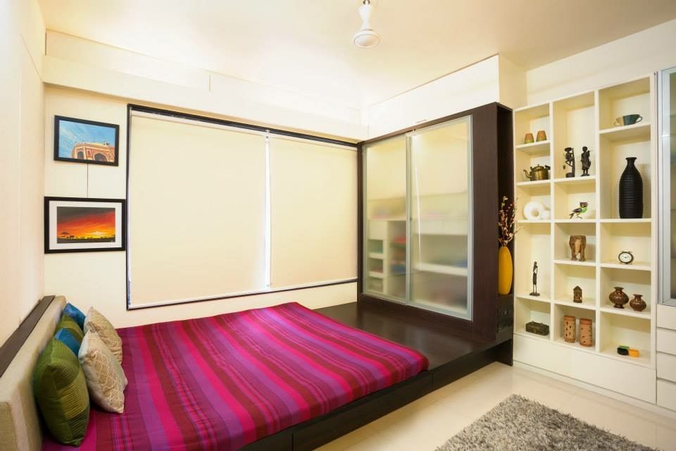 2BHK Residence, INTERIOR WORKS INTERIOR WORKS Modern style bedroom