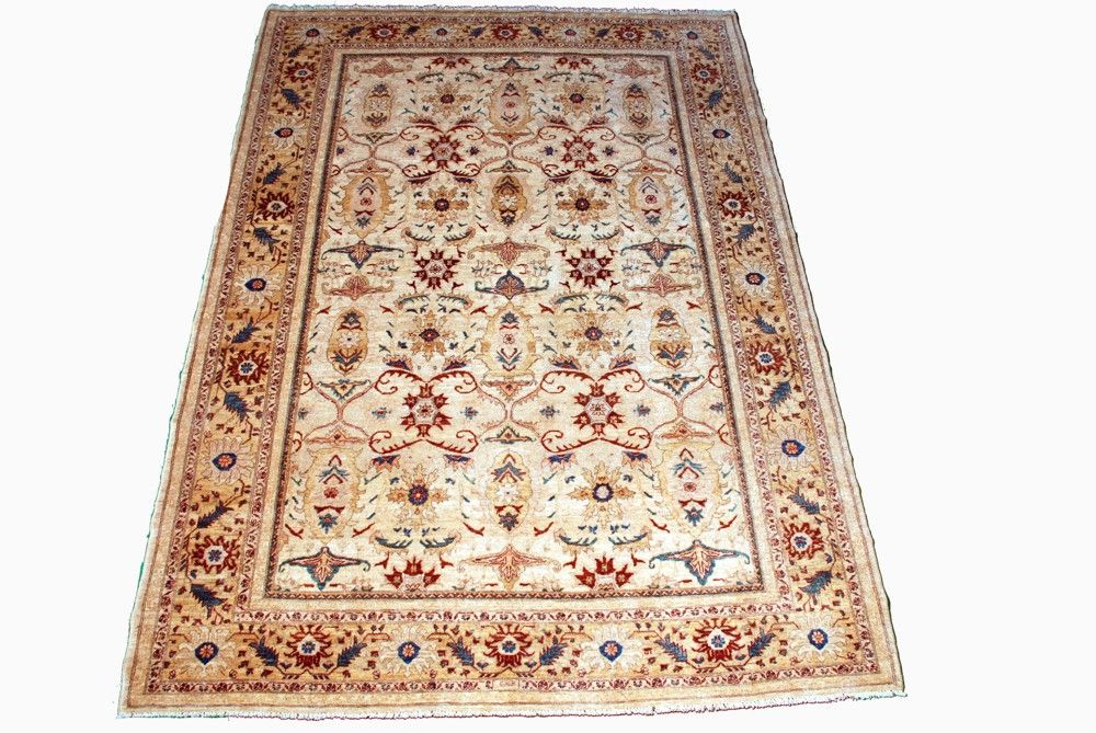 Orientteppich - Handgeknüpft - Ziegler Farahan - 100 % Schurwolle - 259 x 185 cm, Aran Carpet Aran Carpet ラスティックデザインの リビング 羊毛 オレンジ アクセサリー＆デコレーション