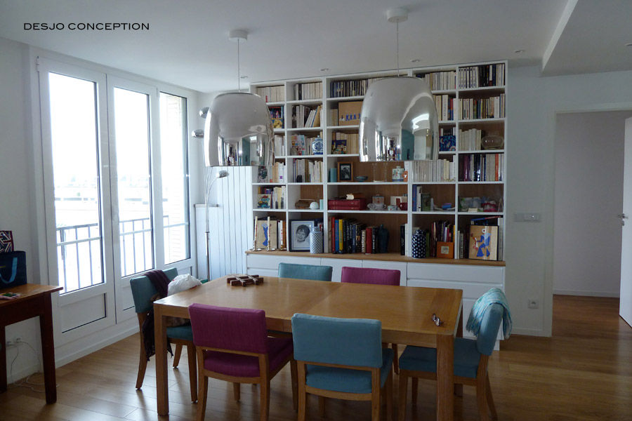 Félix Faure - Paris XV - 130 m2, Desjoconception Desjoconception Modern dining room
