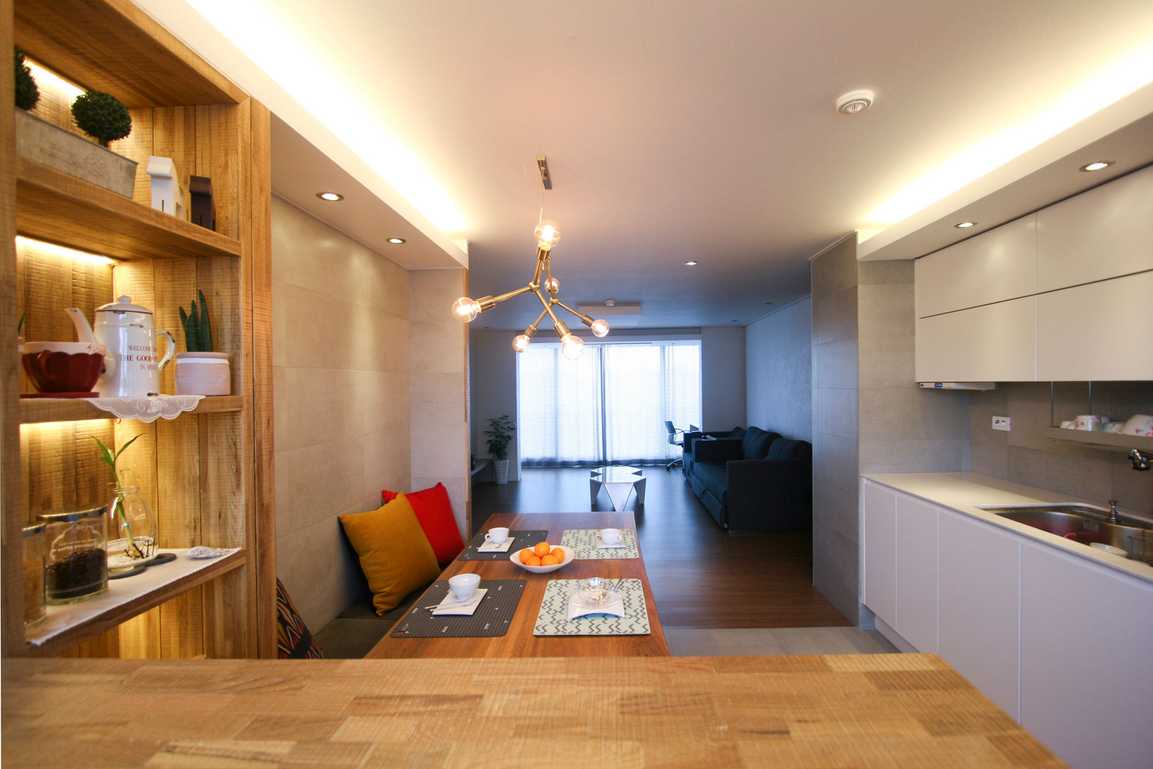은은하고 심플한 럭셔리 하우스_31py, 홍예디자인 홍예디자인 モダンな キッチン