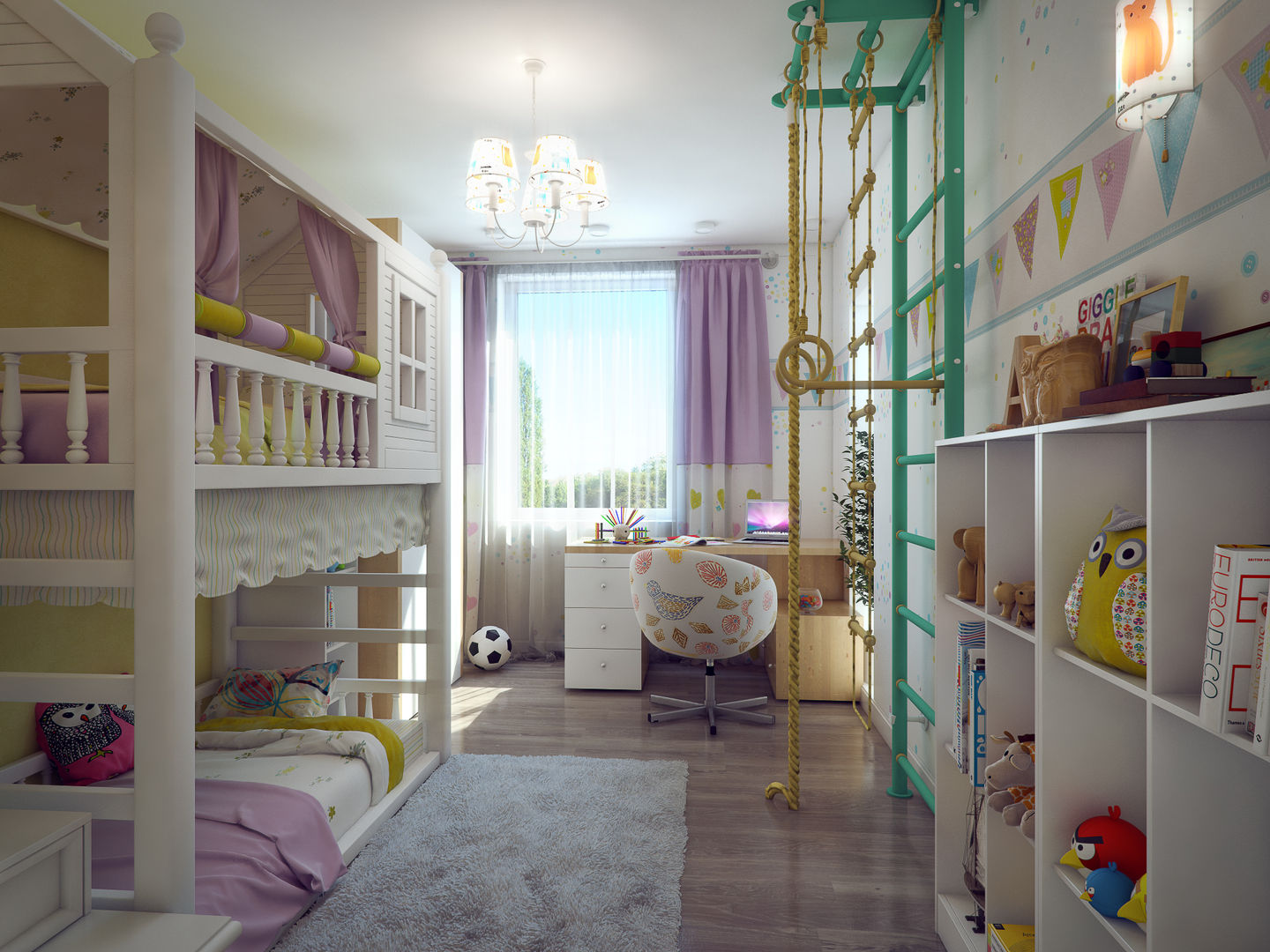 Дизайн-проект в ЖК Миргород, Details, design studio Details, design studio Eclectic style nursery/kids room