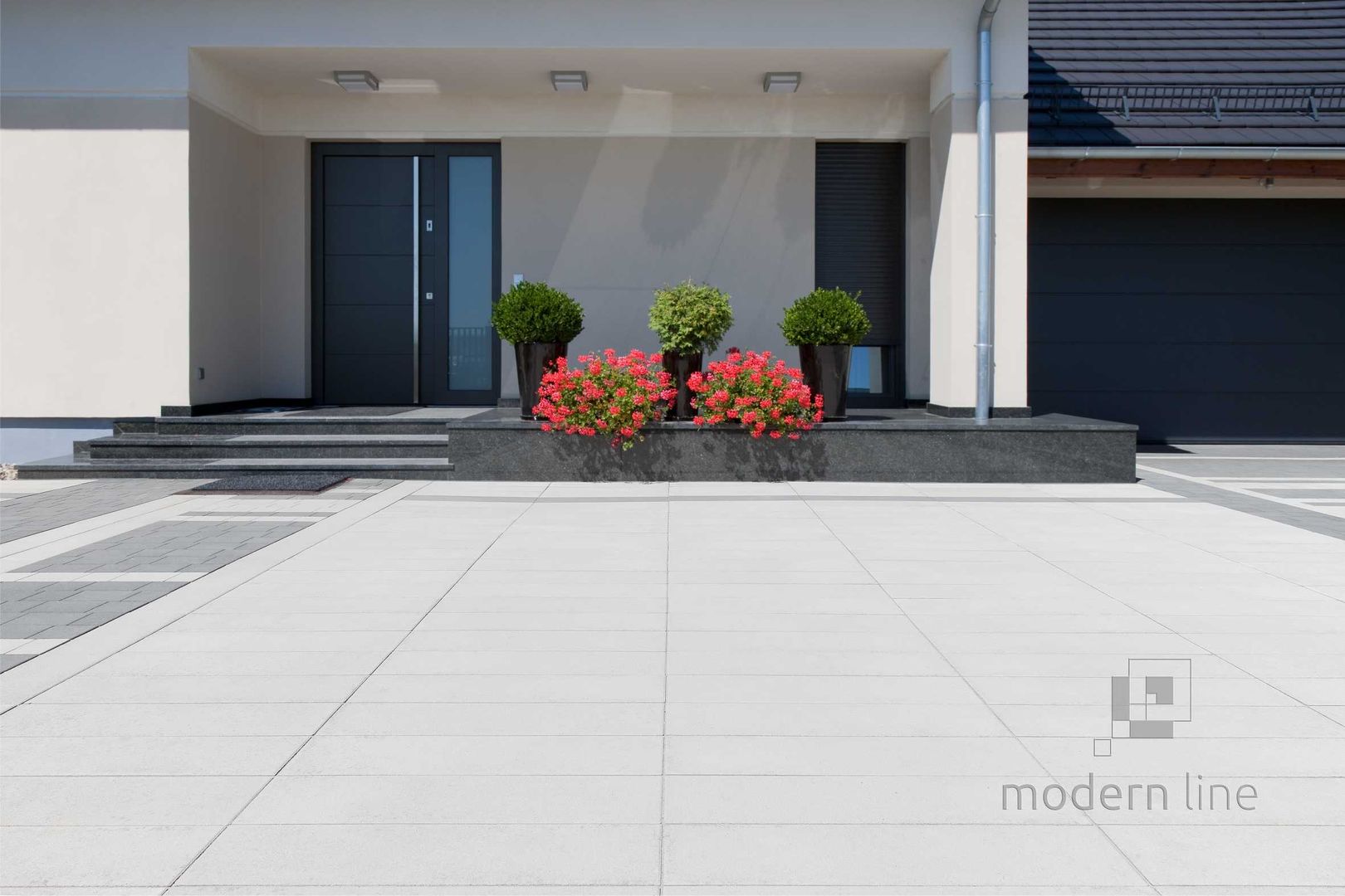 Nowoczesne nawierzchnie z betonu - taras i ogród, Modern Line Modern Line Jardines de estilo moderno