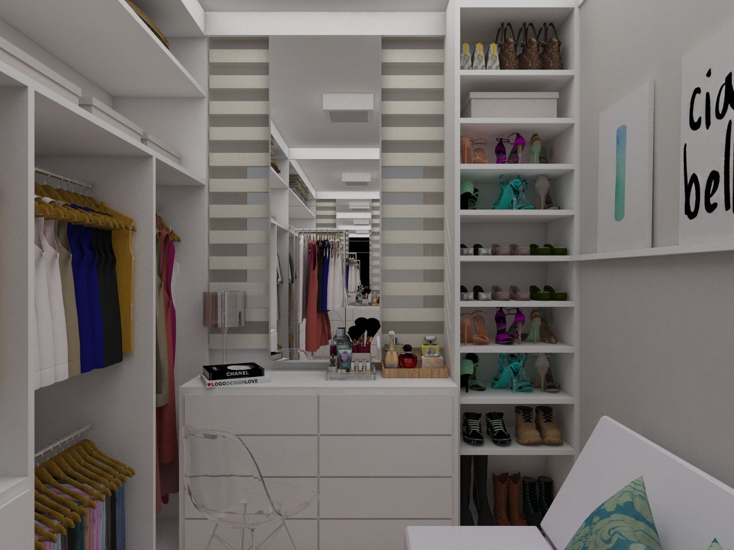 APARTAMENTO FEMININO, UNUM - ARQUITETURA E ENGENHARIA UNUM - ARQUITETURA E ENGENHARIA Modern dressing room