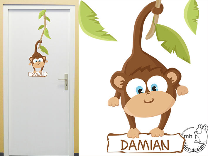 Türschilder - Tiere fürs Kinderzimmer, MHBilder-Design MHBilder-Design Kamar Bayi/Anak Gaya Eklektik Accessories & decoration