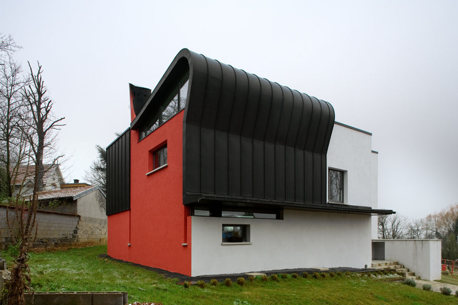 Maison à Malzéville, MHA ARCHITECTURE MHA ARCHITECTURE 現代房屋設計點子、靈感 & 圖片