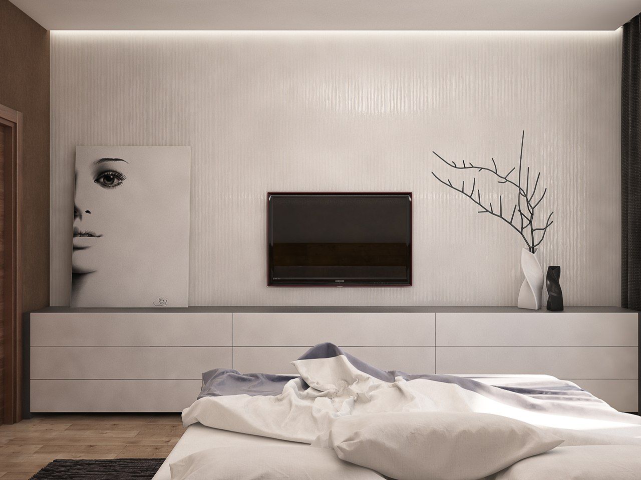 уютный минимализм, Pavel Alekseev Pavel Alekseev غرفة نوم