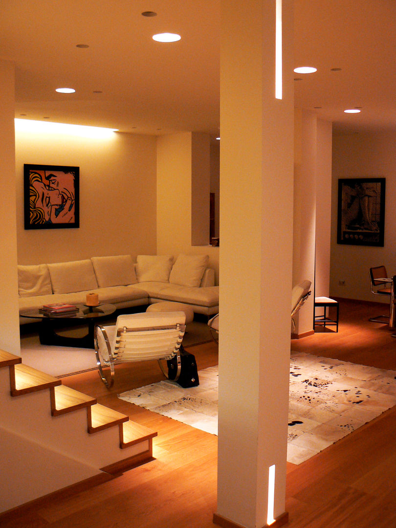 Abitazione privata - San Felice, Lighting and... Lighting and... Minimalist living room Lighting