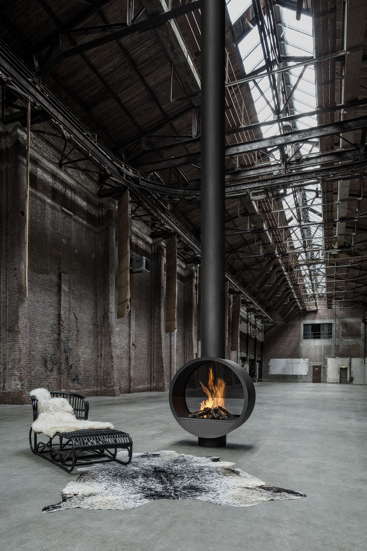 B.BLACK by boley, Boley Boley Ruang Keluarga Gaya Industrial Metal Fireplaces & accessories