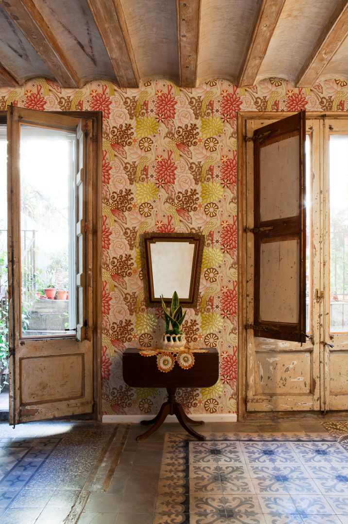 Papel pintado Garzas Oro Bloompapers Paredes y pisos de estilo clásico Papel Papel tapiz