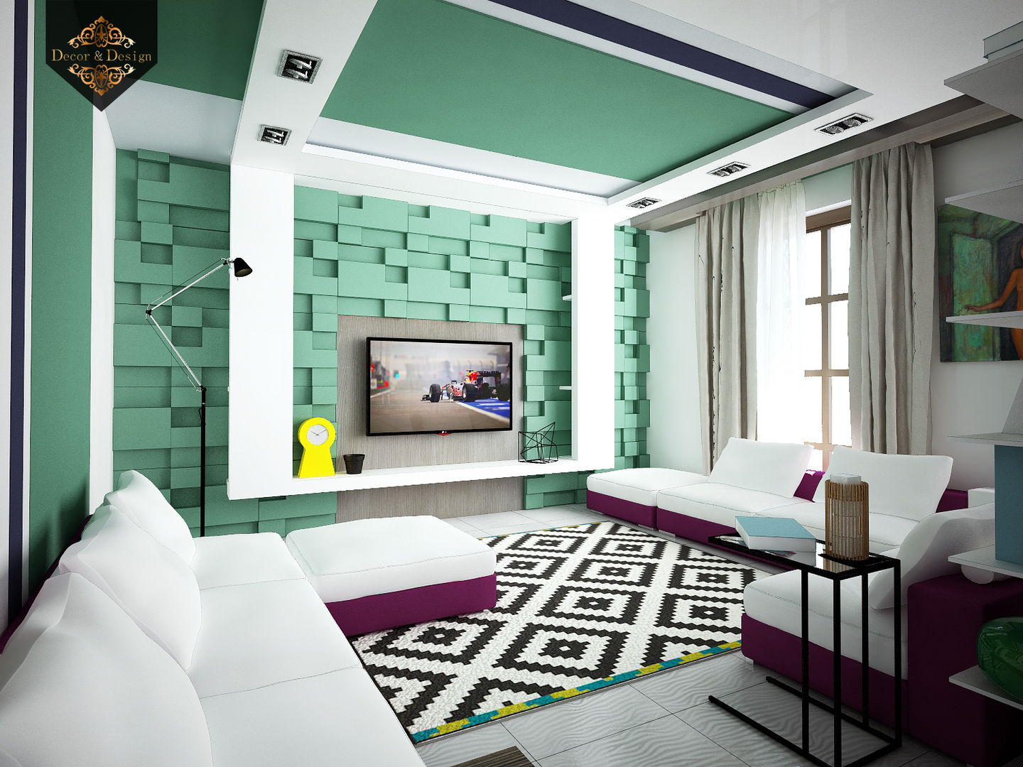 молодежный интерьер, Decor&Design Decor&Design Phòng khách phong cách chiết trung