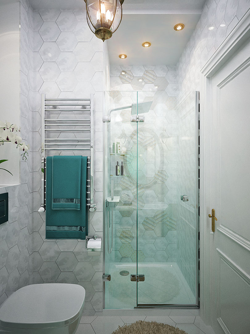 Легкость бытия: ванная комната в современном стиле, Студия дизайна ROMANIUK DESIGN Студия дизайна ROMANIUK DESIGN Baños de estilo moderno