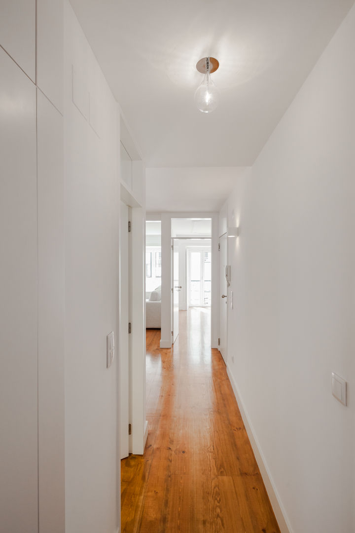 Apartamento São Caetano, VSS ARQ VSS ARQ Minimalistischer Flur, Diele & Treppenhaus