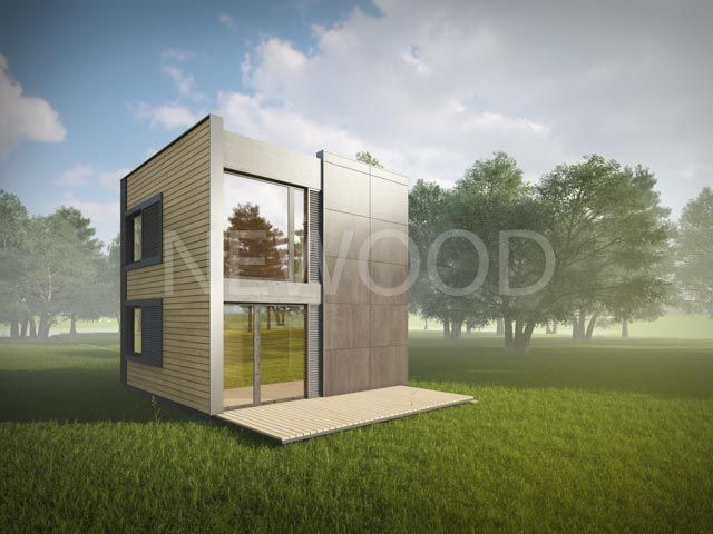 Cube NEWOOD - Современные деревянные дома Дома в эклектичном стиле Дерево Эффект древесины