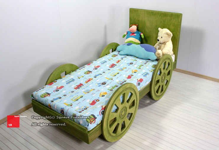 자작나무 원목 아동침대, square furniture square furniture Phòng trẻ em phong cách Địa Trung Hải Gỗ Wood effect Beds & cribs