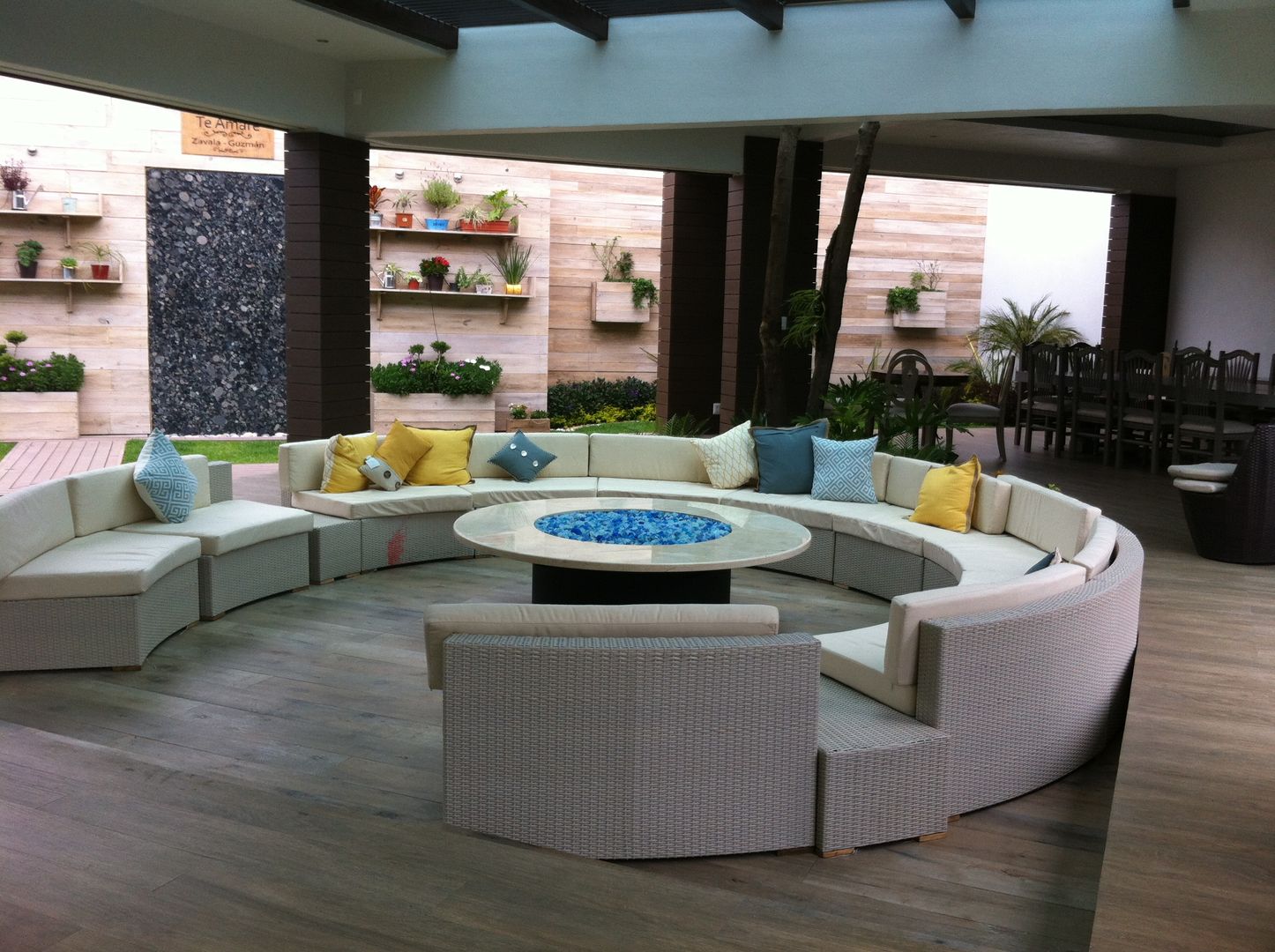 TERRAZA, IDEAR INTERIORISMO IDEAR INTERIORISMO Salon original Rotin / Osier Turquoise