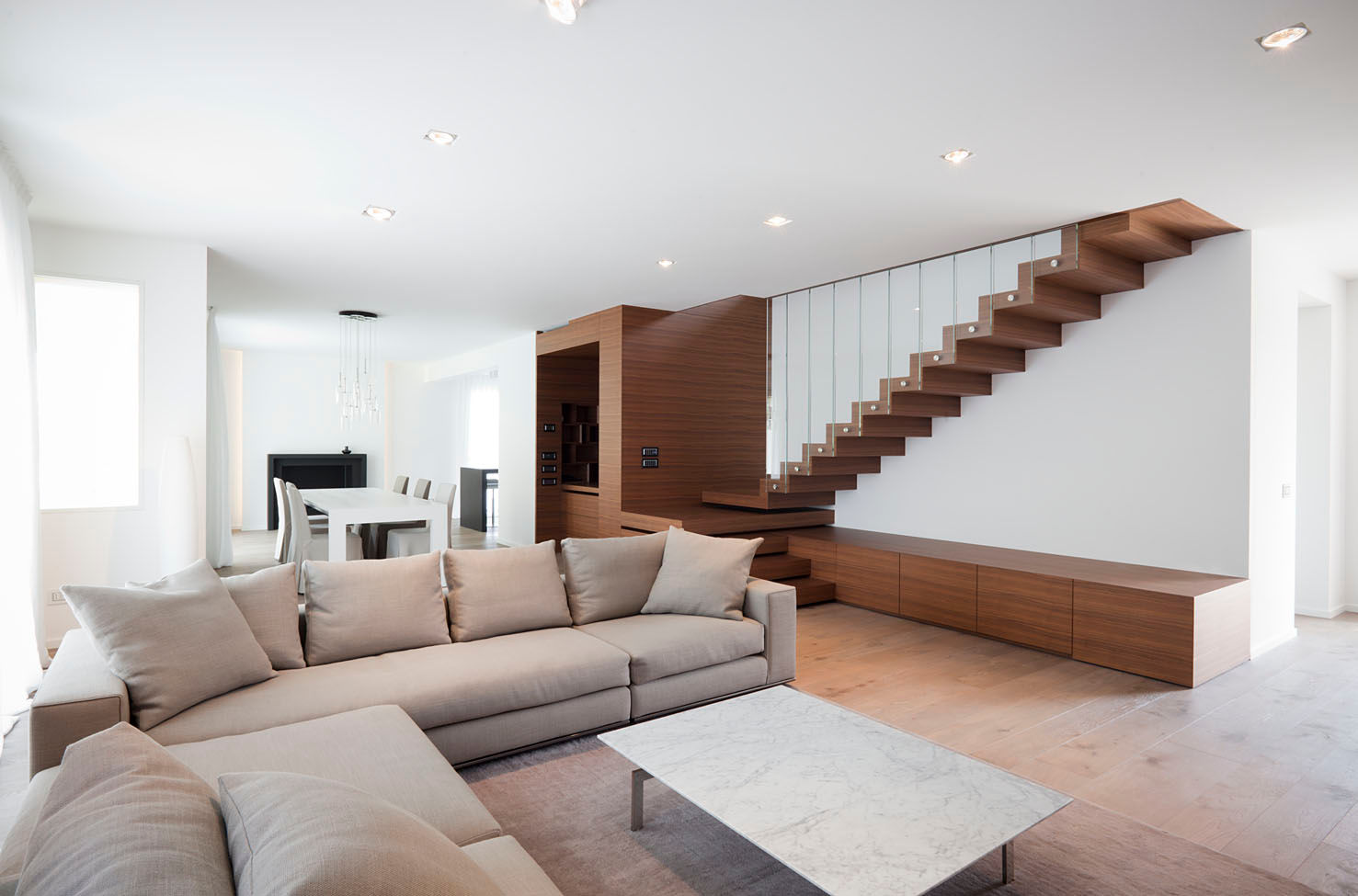 Z House, EXiT architetti associati EXiT architetti associati Living room Wood Wood effect