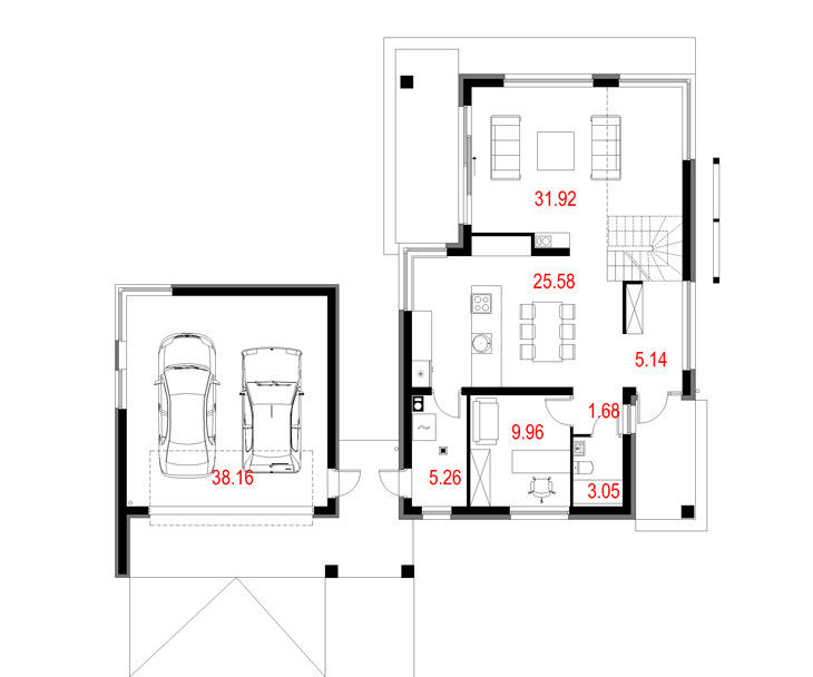 hiện đại theo Majchrzak Pracownia Projektowa, Hiện đại