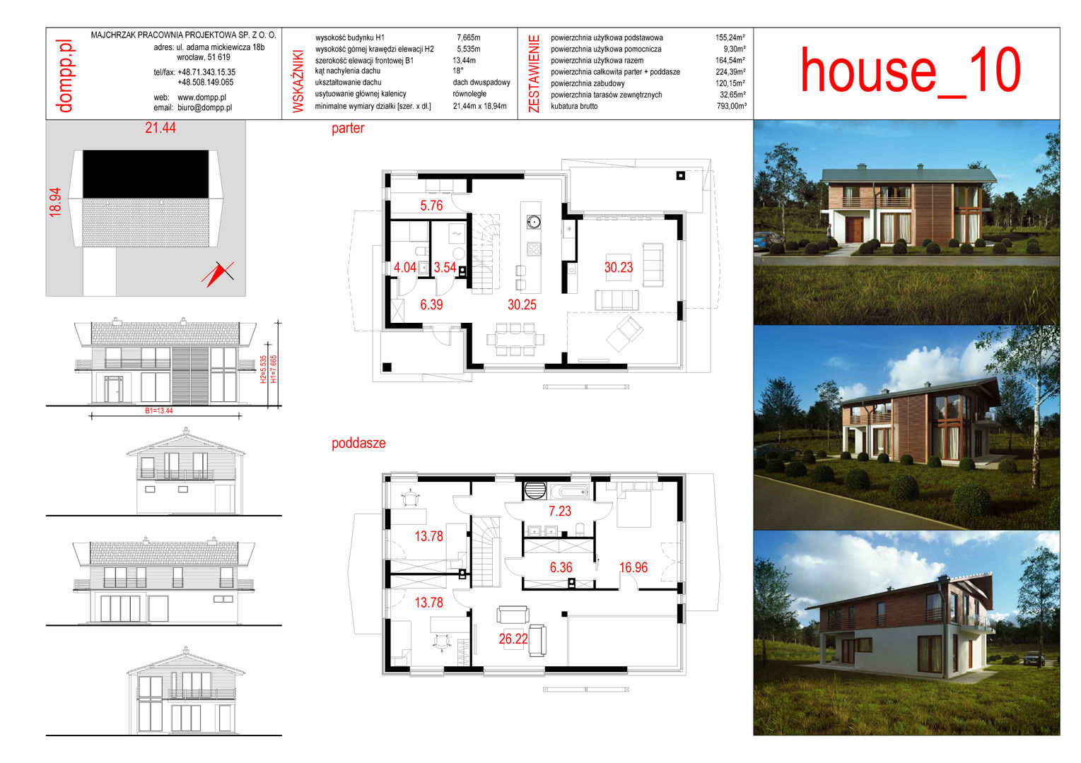 Karty projektów domów z www.dompp.pl homify