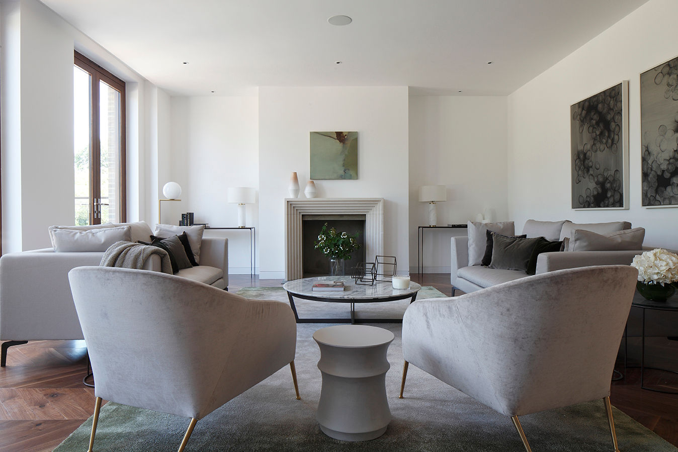 Macauley Road Townhouses, Clapham, Squire and Partners Squire and Partners Modern living room