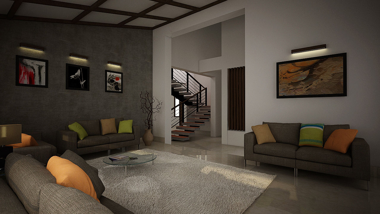 Rafiq Residence dd Architects Modern living room