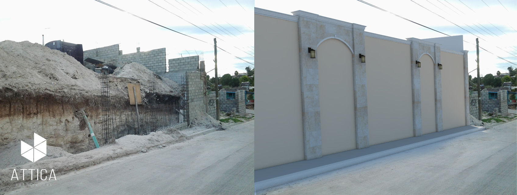 ANTES Y DESPUES ATTICA ARQUITECTOS Casas de estilo clásico