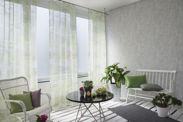 homify Modern Windows and Doors Textile Amber/Gold Curtains & drapes