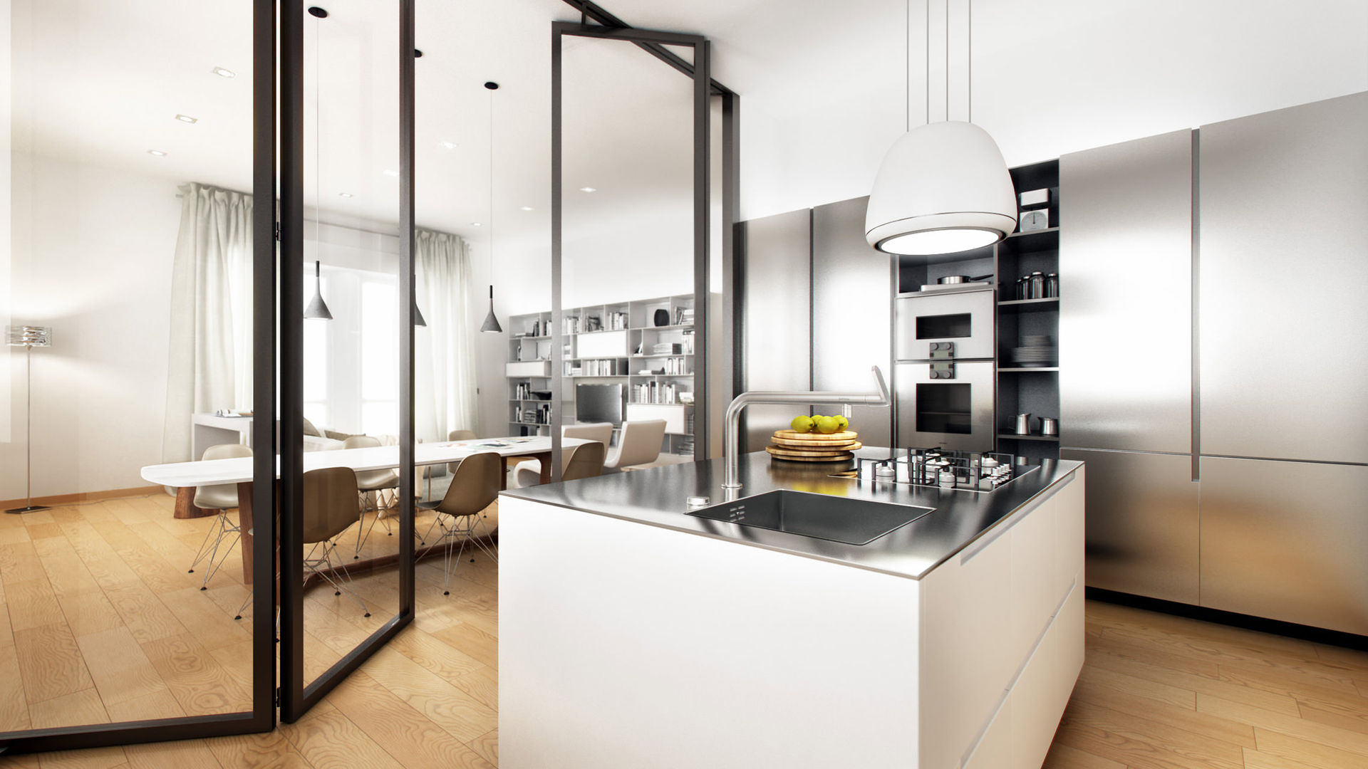 AUS 01 Apartment no.3 in Turin, 3Dedintorni 3Dedintorni Dapur Minimalis Sinks & taps