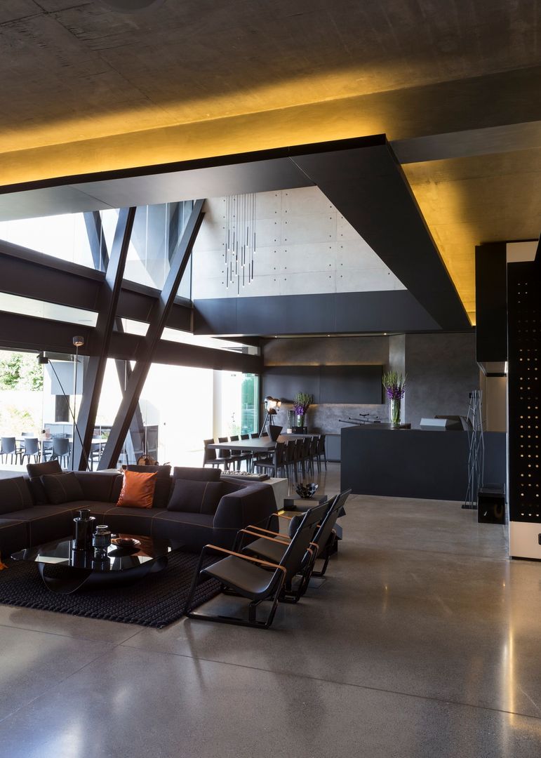 Kloof Road House , Nico Van Der Meulen Architects Nico Van Der Meulen Architects Salones modernos