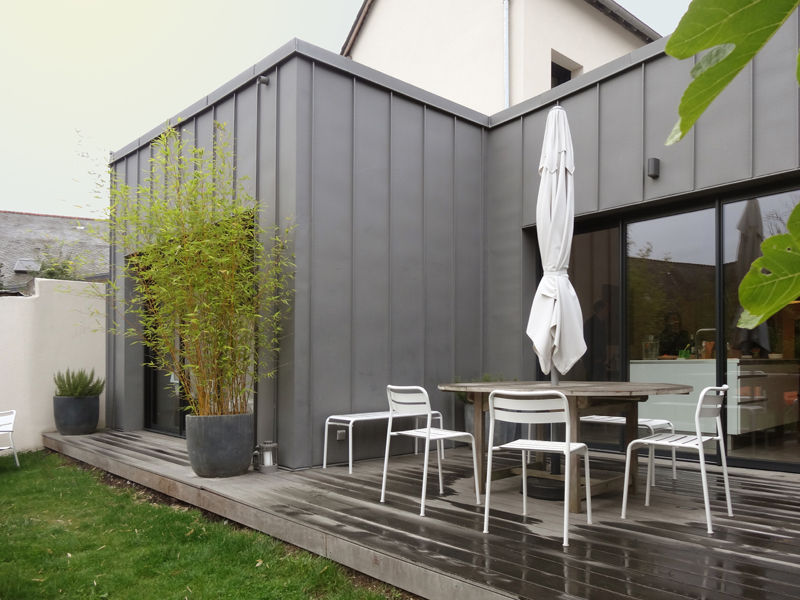 Extension en zinc, Briand Renault Architectes Briand Renault Architectes Modern home