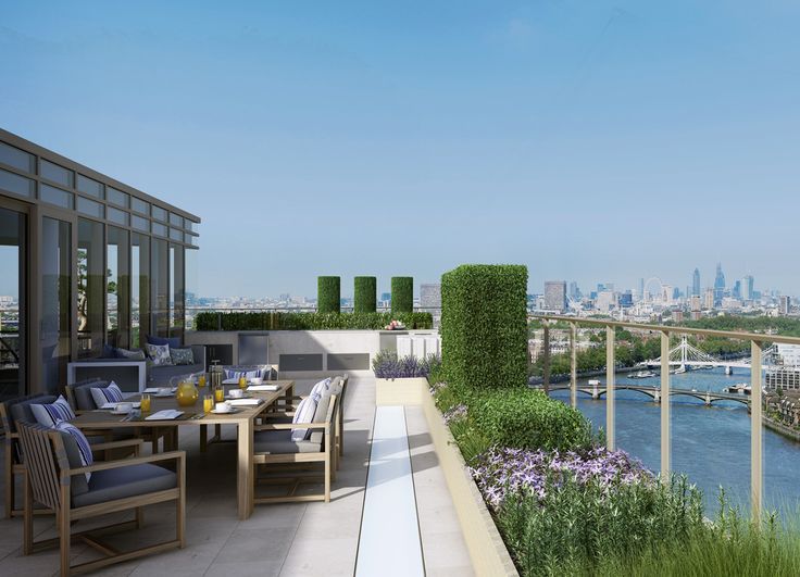 Chelsea Creek London Penthouse Roof Terrace (St George PLC) Aralia พื้นที่เชิงพาณิชย์ หิน Commercial Spaces