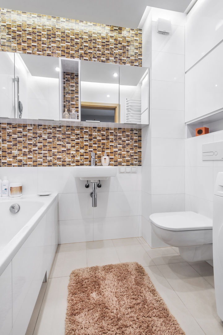 Realizacja projektu fragmentu mieszkania 30 m2 w Krakowie, Lidia Sarad Lidia Sarad Modern bathroom