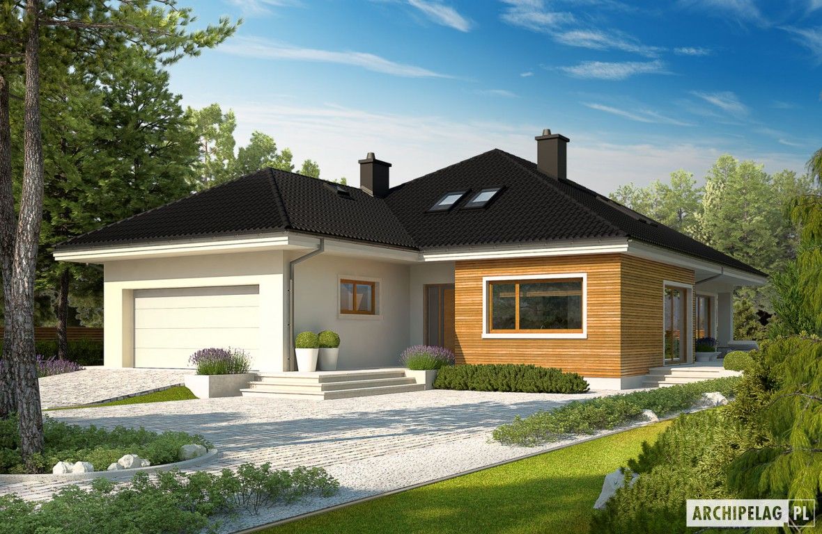 PROJEKT DOMU LIV 3 G2 , Pracownia Projektowa ARCHIPELAG Pracownia Projektowa ARCHIPELAG Modern houses