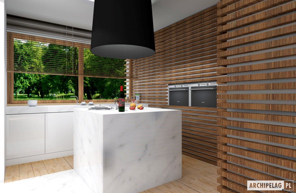 PROJEKT DOMU EX 3 G1, Pracownia Projektowa ARCHIPELAG Pracownia Projektowa ARCHIPELAG Modern kitchen
